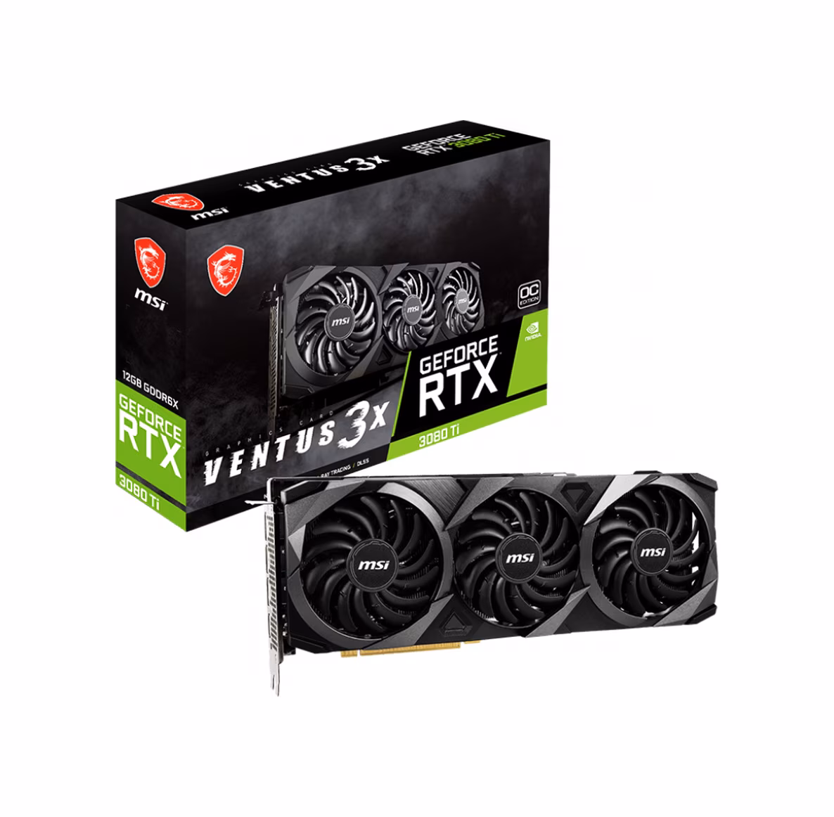 MSI GeForce RTX 3080 Ti Ventus 3X 12G OC 12 GB GDDR6X 384 Bit Ekran Kartı ürün fotoğrafı — Fiyo fiyat karşılaştırması