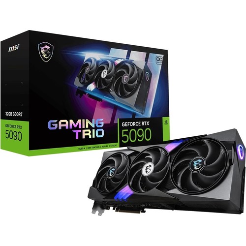 MSI GeForce RTX 5090 32G GAMING TRIO OC 32GB GDDR7 512Bit DX12 PCIe 5.0 X16 Ekran Kartı ürün fotoğrafı — Fiyo fiyat karşılaştırması